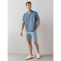 The Very Collection Cotton Rich Slim Fit Chino Short With Stretch - Blue