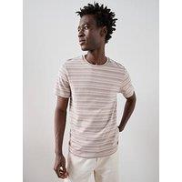 The Very Collection Pure Cotton Stripe Knitted T-Shirt - White & Beige