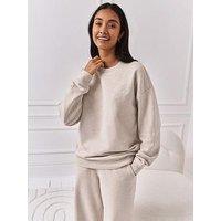 Chelsea Peers Branded Crew Neck Sweatshirt - Beige