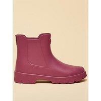 Joules Lightweight Ankle Wellies - Berry Red