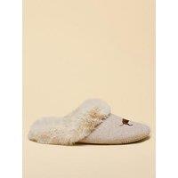 Joules Artwork Slipper - Oatmeal
