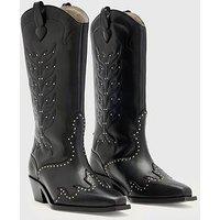 Allsaints Dolly Leather Stud Boot - Black
