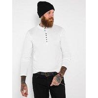 Joe Browns Henley Long Sleeve T Shirt - White