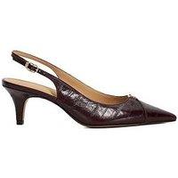Dune London Distinctive Slingback Heels - Burgundy