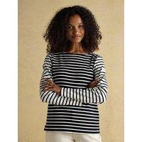 Joules Boat Neck Breton Top Hotchpotch - Black/Cream
