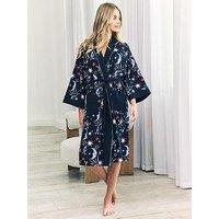 Chelsea Peers Kimono Style Robe - Navy