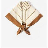 Mint Velvet Border Square Neck Scarf - Cream