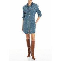 Replay Denim Shirt Mini Dress - Blue