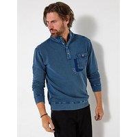 Joe Browns Custom Funnel Pullover Long Sleeve Polo Shirt - Blue