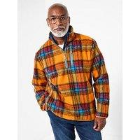 Joe Browns Wool Blend Check Funnel Neck 1/4 Zip Sweat - Multi