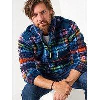 Joe Browns Check Funnel Fleece 1/4 Zip Sweat - Multi