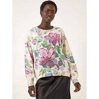 Roman Floral Sequin Knit Jumper - Ivory