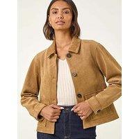 Roman Suedette Pocket Jacket - Stone