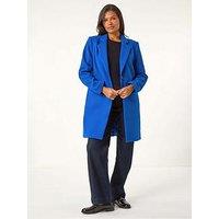 Roman Tailored Single Breasted Coat - Royal Blue