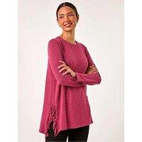 Roman Soft Touch Side Ruffle Top - Pink