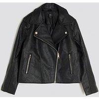 River Island Older Girls Biker Zip Jacket - Black
