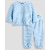 The Very Collection Quilted Sweatshirt And Joggers Set - Blue