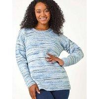 Roman Petite Space Dye Knitted Jumper - Blue