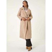 Roman Borg Single Breasted Coat - Stone