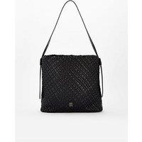 Tommy Hilfiger Braided Maxi Hobo Bag - Black