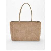 Calvin Klein Suede Tote Bag - Desert Taupe
