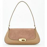 Calvin Klein Hardware Brushed Shoulder Bag - Desert Taupe