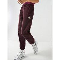 Calvin Klein Jeans Monologo French Terry Jogger - Mocha - Brown