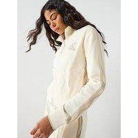 Calvin Klein Jeans Stretch Terry Track Jacket - White