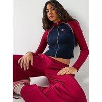 Tommy Jeans Colorblock Zip Cardigan - Dark Night Navy Blue