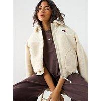 Tommy Jeans Teddy Jacket - Ancient White
