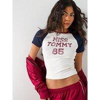 Tommy Jeans Slim Short Sleeve Top - Ancient White