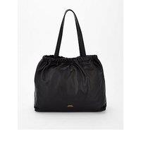 Tommy Hilfiger Soft Leather Tote - Black