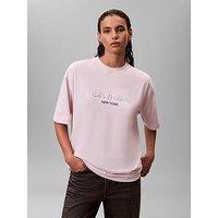 Calvin Klein Jeans Sequin Logo T-Shirt - Pink