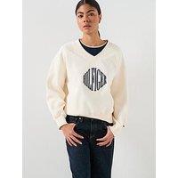 Tommy Hilfiger Varsity Fleece Sweatshirt - Cream