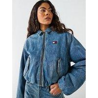 Tommy Jeans Padded Harrington Denim Jacket - Medium Blue