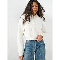 Tommy Jeans Zipped Cozy Cardigan - Ancient White