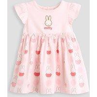 The Very Collection Miffy Frill Sleeve Dress - Pink