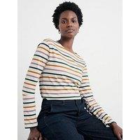 Seasalt Cornwall Sailor Long Sleeve T-Shirt - Tri Breton Verte Stripes