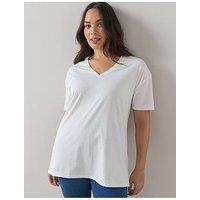 The Very Collection Curve Curve V Neck Longline T-Shirt