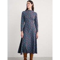Seasalt Cornwall St Merryn Dress - Falling Flowers Dark Rye - Green