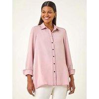 Roman Contrast Stitch Shirt - Light Pink