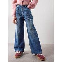 The Very Collection Girls Wide Leg Jeans - Mid Wash