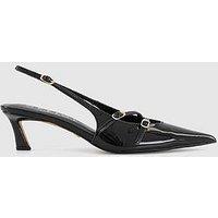 Office Melba Multi Strap And Buckle Slingback Court Shoes - Black