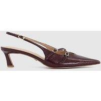 Office Melba Multi Strap And Buckle Slingback Court Shoes - Dark Red