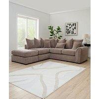 Very Home Carmen Left Hand Scatter Back Corner Chaise With Footstool