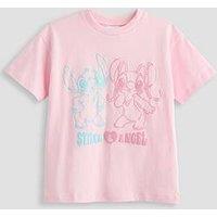 The Very Collection Stitch Glitter Puff Print T-Shirt - Pink