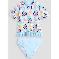 The Very Collection Minnie Peplum Hem Rash Vest Set - Blue