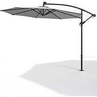 Living And Home 3M Led Cantilever Garden Parasol Without Base Light Grey