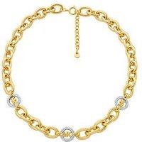 Michael Kors Pav&Eacute; Logo Chain Necklace