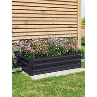 Living And Home Rectangular Raised Garden Bed Black 120Cm W X 90Cm D